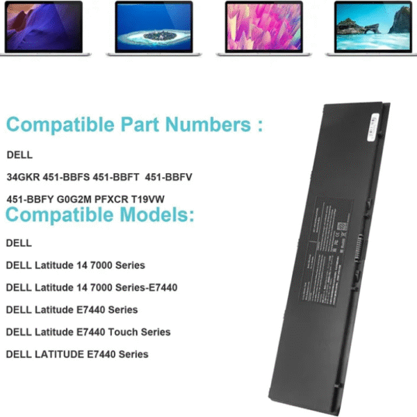 Dell Latitude E7440 / E7450 / E7420 / E7440 Battery (47Wh) - Original High-Performance Replacement - Image 2